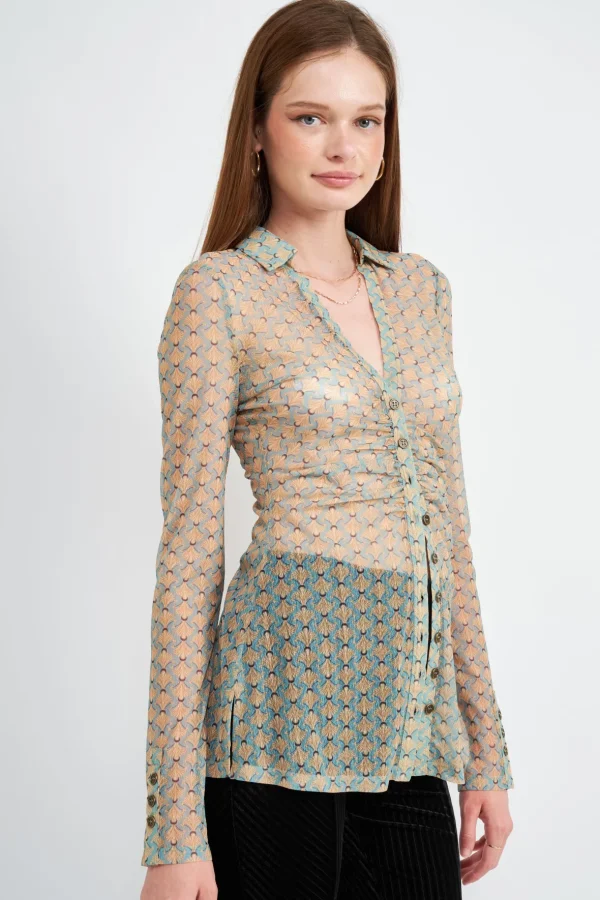 Juliette Front Button Up Top*Emory Park Clothing Clearance
