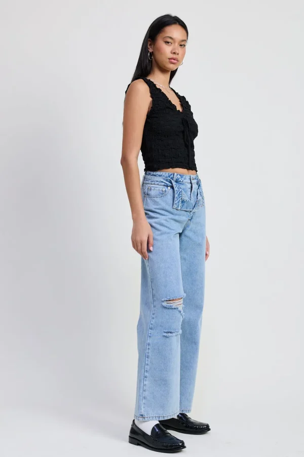 Marlo Straight Leg Denim Pants*Emory Park Clothing Sale